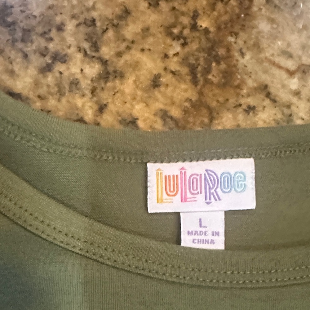 LuLaRoe Olive Green Top - Picture 2 of 4